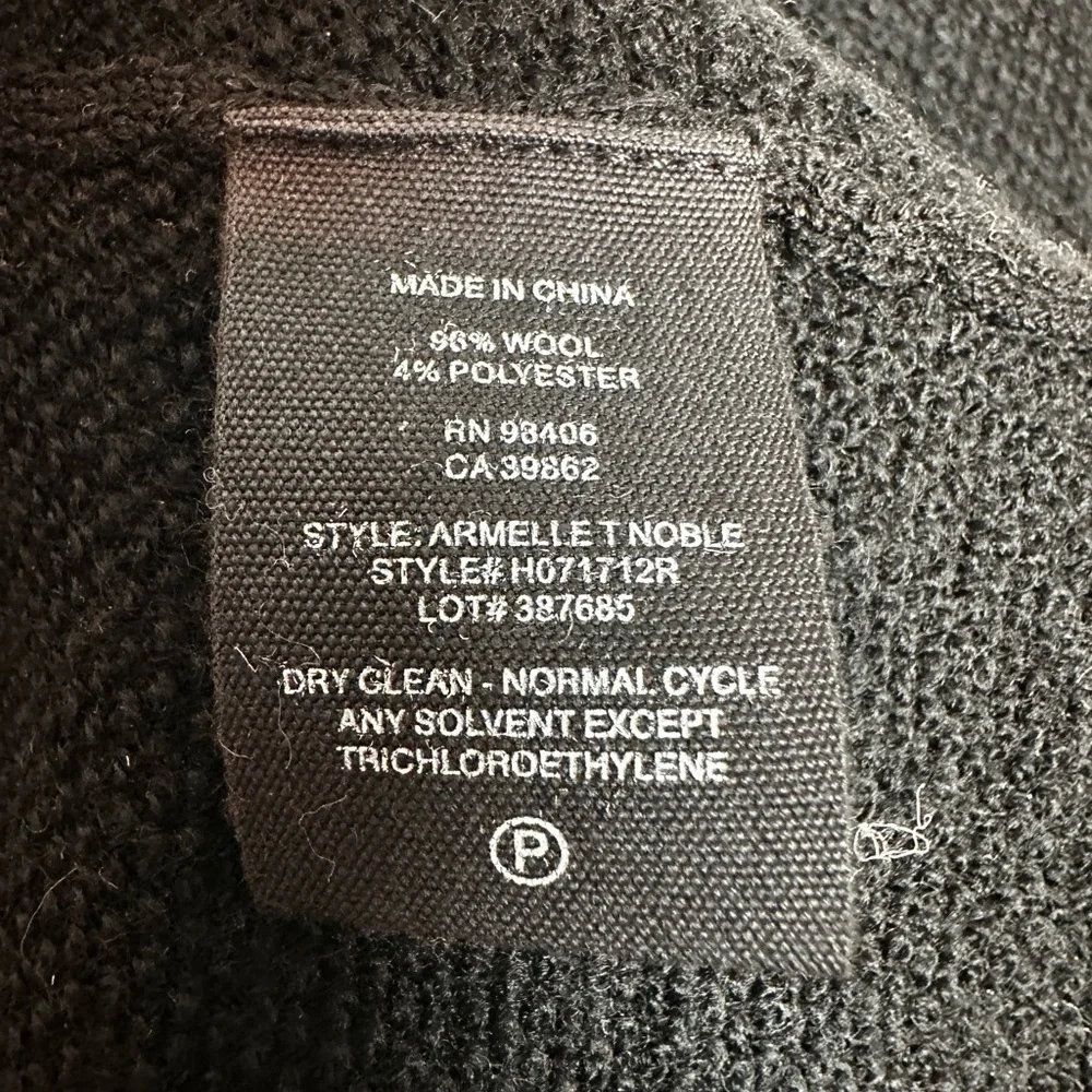 Theory Black Open Front long cardigan - Picture 7 of 8